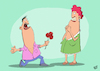 Cartoon: Der Rosenkavalier (small) by luftzone tagged thomas,luft,cartoon,lustig,rosenkavalier,rosen,blumen,flowers,roses,mann,frau,man,woman,antrag,paar,liebe,love