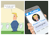 Cartoon: Twitter (small) by luftzone tagged thomas,luft,cartoon,lustig,twitter,donald,trump,pinkeln,klo,wc,toilette,missverständnis,twittern,usa,us,präsident,handy,social,media