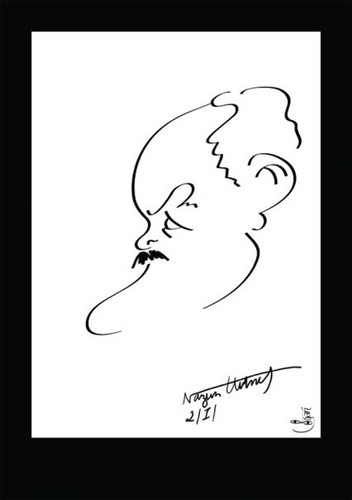 Cartoon: NAZIM HIKMET (medium) by Dogan Can Alpaslan tagged nazim,hikmet