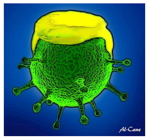 Cartoon: Mutation (medium) by Al-Cane tagged mutation,trump,corona
