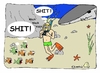 Cartoon: Shit happens! (small) by brezeltaub tagged shark attack fish camera murphys law gesetz shit hai taucher haiangriff egypt brezeltaub tigerhai ägypten australien australia great white weisser