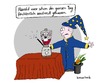 Cartoon: Zaubertrick mit Panne (small) by brezeltaub tagged zaubertrick,zauberer,brezeltaub,zerstreut,gedankenverloren,missgeschick,weisses,kaninchen,zylinder,zauberstab,mixer,küchengeräte,tierquälerei,magier,magiertrick,abgelenkt,ablenkung