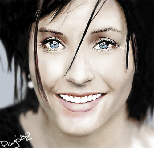 Cartoon: Courtney Cox (medium) by Pajo82 tagged courtney,cox