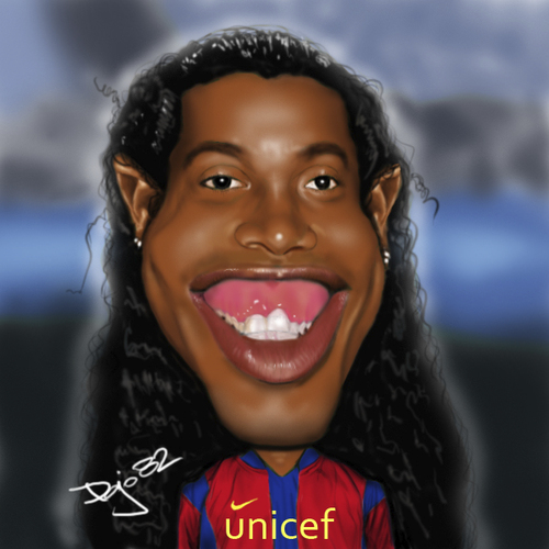 Cartoon: Ronaldinho (medium) by Pajo82 tagged ronaldinho