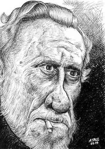 Charles Bukowski Karikatur Charles Bukowski Karikatur
