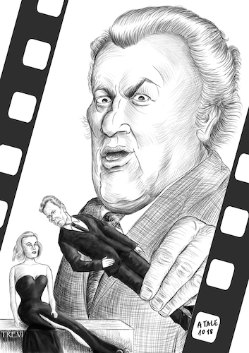 Federico Fellini Karikatur Federico Fellini Karikatur