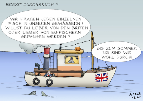 Cartoon: Gut Brexit will Weile haben (medium) by Ago tagged brexit,großbritannien,england,premier,boris,johnson,austritt,eu,europäische,union,verhandlungen,deal,verhärtete,fronten,unendliche,geschichte,keine,einigung,streitpunkt,fischfang,quoten,zuteilung,britische,gewässer,nordsee,atlantik,wirtschaft,politik,caricature,karikatur,cartoon,pressezeichnung,illustration,tale,agostino,natale,brexit,großbritannien,england,premier,boris,johnson,austritt,eu,europäische,union,verhandlungen,deal,verhärtete,fronten,unendliche,geschichte,keine,einigung,streitpunkt,fischfang,quoten,zuteilung,britische,gewässer,nordsee,atlantik,wirtschaft,politik,caricature,karikatur,cartoon,pressezeichnung,illustration,tale,agostino,natale