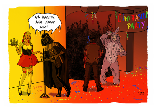 Cartoon: Helau Darth Vader (medium) by Ago tagged cartoon,altersunterschied,anspielung,frau,mann,vater,zitat,wars,star,zeit,närrische,party,cowboy,hase,rotkäppchen,vader,darth,kostüme,rosenmontag,fasching,karneval,karneval,fasching,rosenmontag,kostüme,darth,vader,rotkäppchen,hase,cowboy,party,närrische,zeit,star,wars,zitat,vater,mann,frau,anspielung,altersunterschied,cartoon