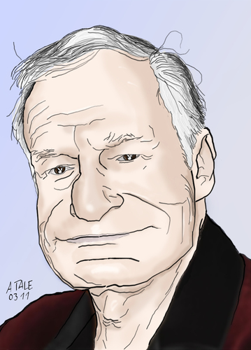 Cartoon: Hugh Hefner (medium) by Ago tagged porträt,karikatur,caricature,portrait,girls,erotic,magazine,playboy,hefner,hugh