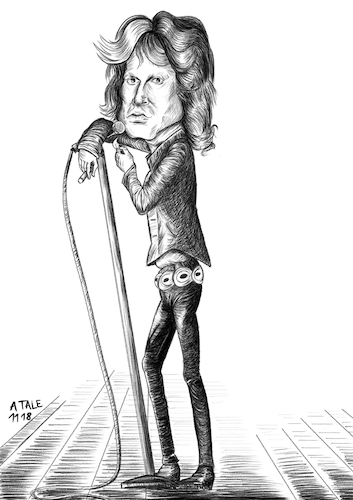 Jim Morrison Karikatur Jim Morrison Karikatur