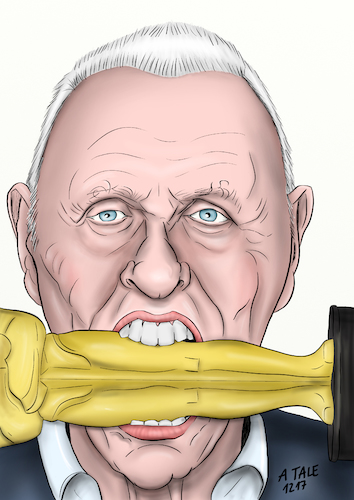 Karikatur Anthony Hopkins Karikatur Anthony Hopkins