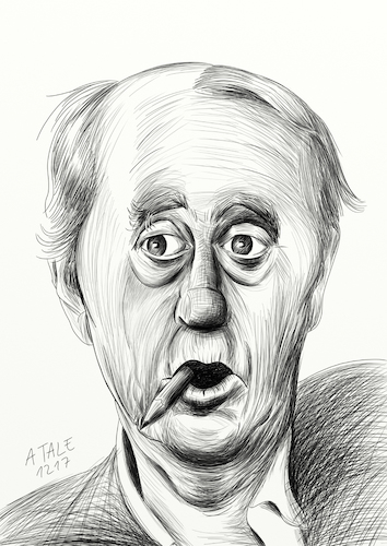 Karikatur Heinrich Böll Karikatur Heinrich Böll