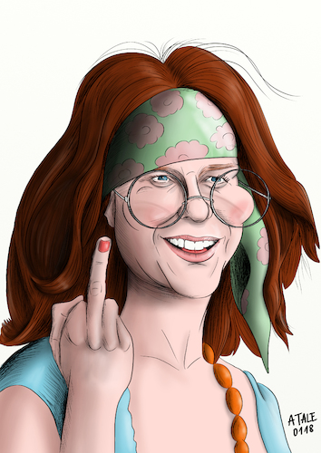 Karikatur Janis Joplin Karikatur Janis Joplin
