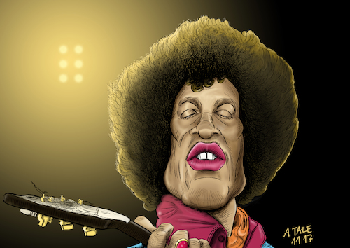Karikatur Jimi Hendrix