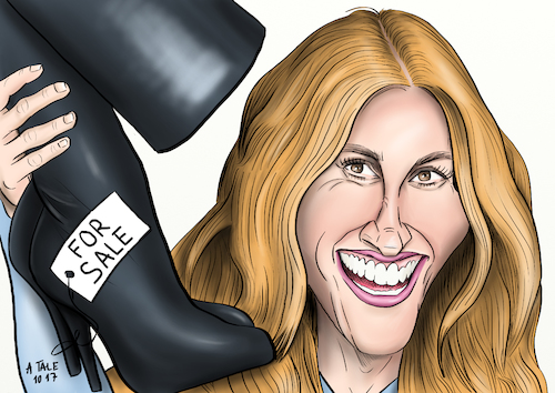 Karikatur Julia Roberts