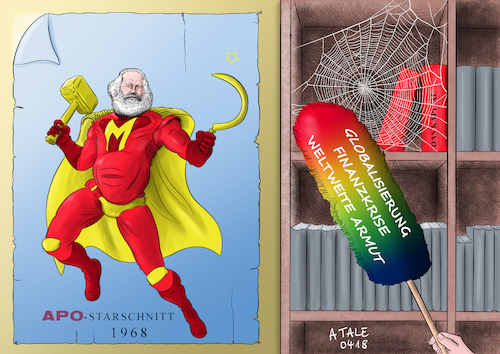 Cartoon: Karl Marx Superstar (medium) by Ago tagged karl,marx,200,jahre,runder,geburtstag,jahrestag,gedenken,philosoph,ökonom,journalist,gesellschaftskritiker,bücher,das,kapital,kommunistisches,manifest,einfluss,theorie,sozialismus,kommunismus,revolutionen,arbeiterbewegung,klassenkampf,studentenunruhen,apo,1968,politik,wirtschaft,karikatur,cartoon,zeichnung,bild,illustration,tale,agostino,natale,karl,marx,200,jahre,runder,geburtstag,jahrestag,gedenken,philosoph,ökonom,journalist,gesellschaftskritiker,bücher,das,kapital,kommunistisches,manifest,einfluss,theorie,sozialismus,kommunismus,revolutionen,arbeiterbewegung,klassenkampf,studentenunruhen,apo,1968,politik,wirtschaft,karikatur,cartoon,zeichnung,bild,illustration,tale,agostino,natale