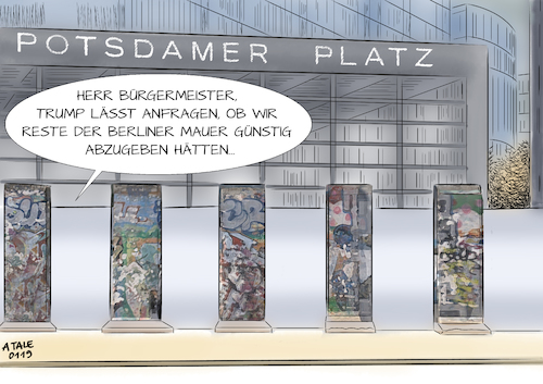 Cartoon: Mauer verzweifelt gesucht (medium) by Ago tagged donald,trump,usa,haushaltsentwurf,kongress,machtkampf,streit,finanzierung,mauer,grenze,mexico,shutdown,haushaltssperre,vorläufig,beendet,niederlage,us,präsident,einlenken,kompromiss,alternative,billige,reste,berliner,politik,karikatur,cartoon,pressezeichnung,illustration,tale,agostino,natale,donald,trump,usa,haushaltsentwurf,kongress,machtkampf,streit,finanzierung,mauer,grenze,mexico,shutdown,haushaltssperre,vorläufig,beendet,niederlage,us,präsident,einlenken,kompromiss,alternative,billige,reste,berliner,politik,karikatur,cartoon,pressezeichnung,illustration,tale,agostino,natale