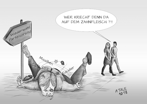 Merkel angezählt  sw