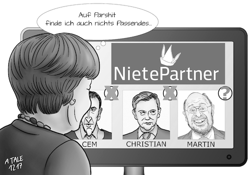 Merkel auf NietePartner.de  sw