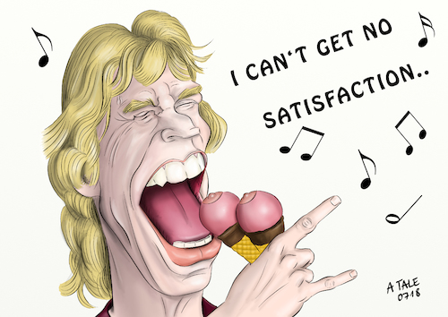 Mick Jagger Karikatur