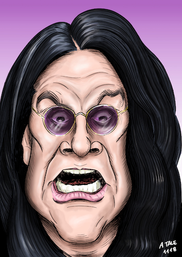 Ozzy Osbourne Karikatur Ozzy Osbourne Karikatur