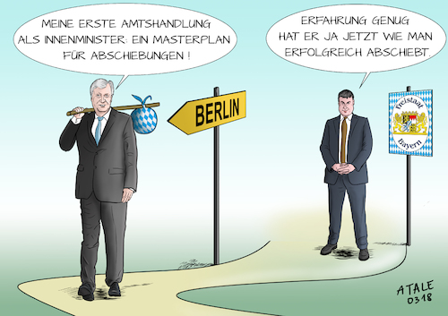 Cartoon: Schneidiger Seehofer (medium) by Ago tagged künftiger,innenminister,horst,seehofer,csu,interview,masterplan,asylverfahren,strengere,regeln,asylbewerber,abschiebung,starker,staat,konkurrenz,populistische,parteien,rechtsruck,einfache,lösungen,kernige,parolen,stammtischreden,rechtsstaat,liberal,demokratische,vorgaben,bayern,entmachtet,söder,neuer,ministerpräsident,weggang,berlin,politik,karikatur,cartoon,pressezeichnung,illustration,tale,agostino,natale,künftiger,innenminister,horst,seehofer,csu,interview,masterplan,asylverfahren,strengere,regeln,asylbewerber,abschiebung,starker,staat,konkurrenz,populistische,parteien,rechtsruck,einfache,lösungen,kernige,parolen,stammtischreden,rechtsstaat,liberal,demokratische,vorgaben,bayern,entmachtet,söder,neuer,ministerpräsident,weggang,berlin,politik,karikatur,cartoon,pressezeichnung,illustration,tale,agostino,natale