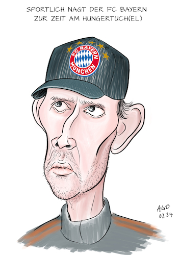 Cartoon: Thomas Tuchel (medium) by Ago tagged thomas,tuchel,trainer,bayern,münchen,krise,serie,niederlagen,mager,erfolge,ausbeute,hungertuch,redensart,wortspiel,trennung,saisonende,fußball,sport,karikatur,caricature,gesicht,porträt,bild,cartoon,pressezeichnung,illustration,ago,agostino,natale,thomas,tuchel,trainer,bayern,münchen,krise,serie,niederlagen,mager,erfolge,ausbeute,hungertuch,redensart,wortspiel,trennung,saisonende,fußball,sport,karikatur,caricature,gesicht,porträt,bild,cartoon,pressezeichnung,illustration,ago,agostino,natale