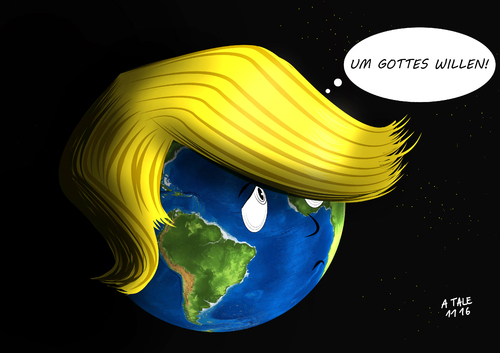 Cartoon: Um Gottes willen (medium) by Ago tagged usa,vereinigte,staaten,amerika,us,präsident,wahl,präsidentschaftswahl,2016,donald,trump,sieger,hillary,clinton,niederlage,überraschung,staunen,entsetzen,republikaner,demokraten,umfragen,falsch,sieg,demagoge,populist,polarisierer,vereinfacher,parolen,xenophobie,fremdenhass,land,gespalten,welt,weltall,perücke,sorge,politik,karikatur,cartoon,illustration,tale,usa,vereinigte,staaten,amerika,us,präsident,wahl,präsidentschaftswahl,2016,donald,trump,sieger,hillary,clinton,niederlage,überraschung,staunen,entsetzen,republikaner,demokraten,umfragen,falsch,sieg,demagoge,populist,polarisierer,vereinfacher,parolen,xenophobie,fremdenhass,land,gespalten,welt,weltall,perücke,sorge,politik,karikatur,cartoon,illustration,tale