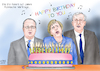 Cartoon: 60 Jahre EU (small) by Ago tagged europa,europaeische,union,eu,60,sechzig,jahre,roemische,vertraege,rom,1957,wirtschafts,und,montanunion,beginn,anfang,deutschland,italien,frankreich,benelux,staaten,zusammenarbeit,frieden,feier,angela,merkel,francois,hollande,jean,claude,juncker,praesident,kommission,gegenwart,krise,konflikte,kleinstaaterei,egoismus,grossbritannien,london,austritt,brexit,torte,geburtstag,kerzen,flaggen,politik,karikatur,cartoon,illustration,tale,agostino,natale