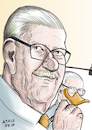 Cartoon: Carl Barks Karikatur (small) by Ago tagged carl,barks,usa,comicautor,zeichner,cartoonist,künstler,walt,disney,donald,figurenentwickler,dagobert,duck,karikatur,caricature,gesicht,porträt,bild,cartoon,pressezeichnung,illustration,tale,agostino,natale