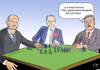 Cartoon: Eisenbahnerpoker (small) by Ago tagged streik,bundesbahn,eisenbahner,verkehrschaos,wochenende,reisende,db,gdl,evg,zugführer,gewerkschaft,tarif,forderungen,grube,weselsky,poker,einsatz