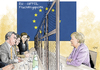 Cartoon: EU-Gipfel der Uneinigkeit (small) by Ago tagged eu,gipfel,februar,2016,brüssel,europa,staats,und,regierungschefs,merkel,deutschland,orban,szydlo,fico,ungarn,polen,slowakei,tschechien,visegrad,gruppe,osteuropa,flüchtlingskrise,flüchtlingspolitik,debatte,konfrontation,affront,uneinigkeit,dissens,verhandl