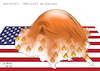 Cartoon: Hotspots in den USA (small) by Ago tagged usa,vereinigte,staaten,amerika,rassismus,polizeigewalt,präsident,donald,trump,mangelnde,distanzierung,aufwiegler,feuer,schüren,drohungen,militäreinsatz,eskalation,demonstrationen,proteste,weltweit,black,lives,matter,diskriminierung,xenophobie,opfer,polizeieinsatz,george,floyd,flammen,rauchwolke,perücke,politik,caricature,karikatur,cartoon,pressezeichnung,illustration,tale,agostino,natale