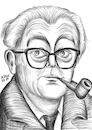 Cartoon: Max Frisch (small) by Ago tagged max,frisch,schriftsteller,dramatiker,architekt,schweiz,jahrestag,karikatur,caricature,gesicht,porträt,bild,cartoon,pressezeichnung,illustration,tale,agostino,natale