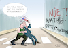 Cartoon: Njet! (small) by Ago tagged russland,putin,aufmarsch,militär,grenze,ukraine,usa,präsident,joe,biden,eskalation,drohender,krieg,einmarsch,verhandlungen,ergebnislos,nato,erweiterung,osten,einflusssphäre,ehemalige,sowjetunion,sehnsucht,alte,weltmacht,über,straße,helfen,großväterchen,graffiti,politik,caricature,karikatur,cartoon,pressezeichnung,illustration,tale,agostino,natale