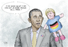 Cartoon: Obama Merkel TTIP (small) by Ago tagged barack,obama,us,praesident,angela,merkel,bundeskanzlerin,usa,deutschland,hannover,messe,2016,treffen,minigipfel,ttip,abkommen,handel,wirtschaft,zoll,standards,europa,amerika,gespraeche,verhandlungen,demonstration,kritik,nachteile,shakespeare,400,jahre,tod