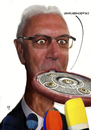 Cartoon: Schluss mit Stuss (small) by Ago tagged franz,beckenbauer,karikatur,porträt,fifa,wm,2022,fussball,lippenteller,meisterschale,katar,schlechte,arbeitsbedingungen,sklaverei,ausbeutung,interview