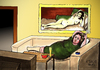 Cartoon: Twenty years after (small) by Ago tagged goya,maya,desnuda,woman,fat,wellness,decline,youth,jugend,alter,vergänglichkeit,gesundheit,cartoon,karikatur,tale,agostino,natale