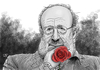 Cartoon: Umberto Eco (small) by Ago tagged umberto,eco,1932,2016,tod,gestorben,schriftsteller,autor,romancier,professor,philosoph,semiotik,sprachwissenschaftler,essayist,kolumnist,kritiker,intellektueller,italien,bücher,romane,der,name,rose,foucaultsche,pendel,verfilmung,mittelalter,mönche,kloster