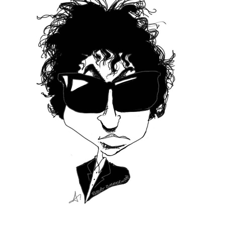 Cartoon: Bob Dylan (medium) by Andyp57 tagged caricature,wacom,painter