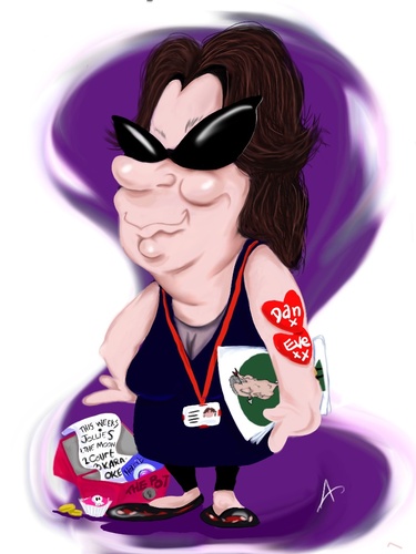 Cartoon: Heather J (medium) by Andyp57 tagged ipad,caricature