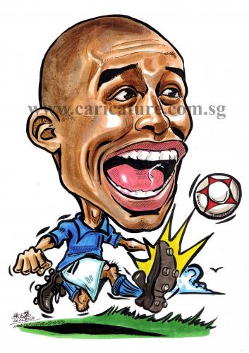 Cartoon: Caricature of David Trezeguet (medium) by jit tagged caricature,of,david,trezeguet