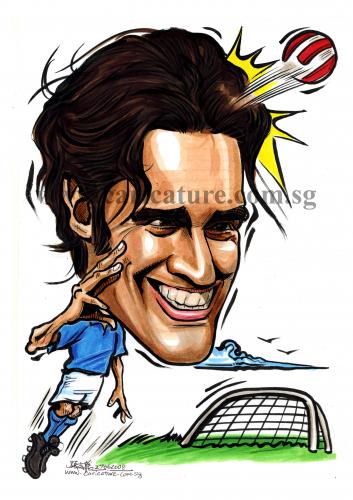 Cartoon: Caricature of Luca Toni (medium) by jit tagged caricature,of,luca,toni