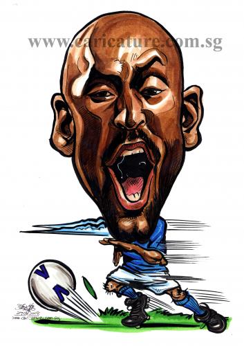 Cartoon: Caricature of Nicolas Anelka (medium) by jit tagged caricature,nicolas,anelka