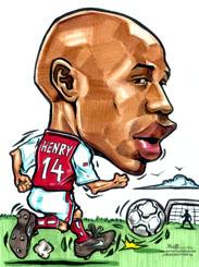 Cartoon: Caricature of Thierry Henry (medium) by jit tagged caricature,thierry,henry,