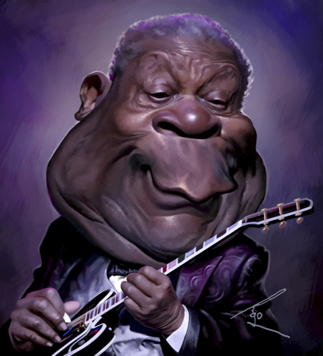 Cartoon: BB King (medium) by besikdug tagged best,caricatures,besikdug,bb,king