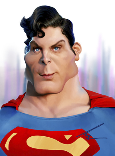 Christopher Reeve-superman By besikdug | Media & Culture Cartoon | TOONPOOL