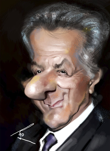 Cartoon: Dustin Hoffman (medium) by besikdug tagged dustin,hoffman,besikdug,caricature,besik,dugashvili