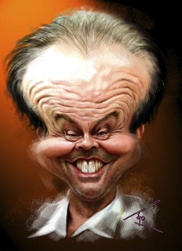 Cartoon: Jak Nicolson (medium) by besikdug tagged jak,nicolson,actor,besikdug,caricature,georgia,georgian,arts,hollywood,jack,movies,nicholson,oscar