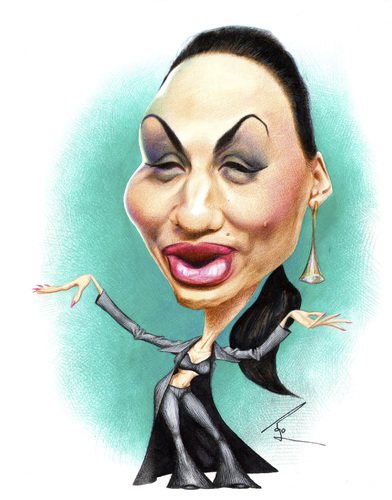 Cartoon: Lela Tsurtsumia (medium) by besikdug tagged lela,tsurtsumia,besikdug,karikature,georgia